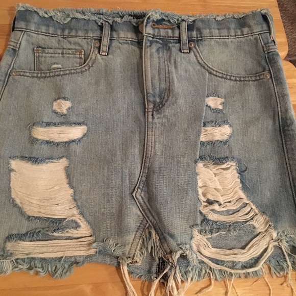 express jean skirt